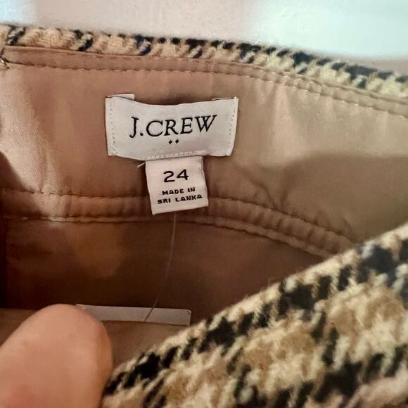 NWT J. Crew Factory Wool Blend Plaid Mini Skirt SZ 24 - Picture 6 of 9